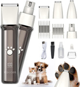 PawPro 4-in-1 Pet Grooming Kit – Rechargeable Low Noise Clippers for Dogs & Cats