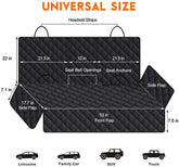 Dog Car Seat Cover - Waterproof and Durable Back Seat Protector for Pets- Black