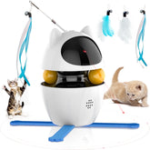 Automatic 3-in-1 Interactive Indoor Cat Toy with Laser and Feather Features