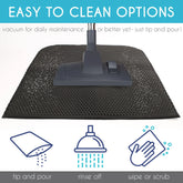 Cat Litter Mat - Double Layer Waterproof Urine Trapper, Non-Slip, Black
