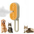 3-in-1 Electric Pet Grooming Brush with Steam and Spray for Cats and Dogs - Hair Removal and Massage Comb